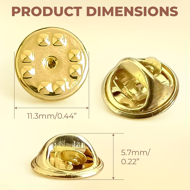 KH866 Name Tag Pin Backs – Military Brass Butterfly Clutch Metal Locking Clips for Badge Brooch Tie Hat – Durable 25 pcs Gold Set, Perfect for Collectors & Insignia Spare Replacement - Image 2